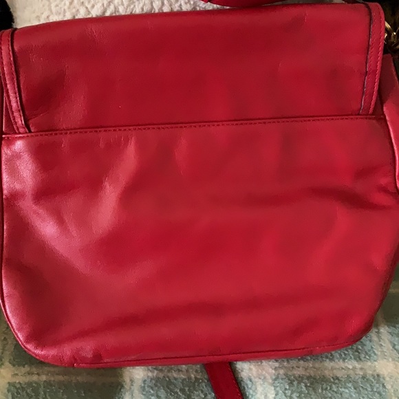 Coach Taylor F27481 Coral Colored Leather Flap Bag - Picture 6 of 9